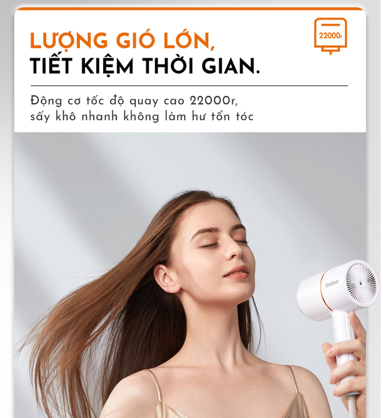 Máy sấy tóc 2 chiều GAABOR GHD-N700A cao cấp NHỎ GỌN