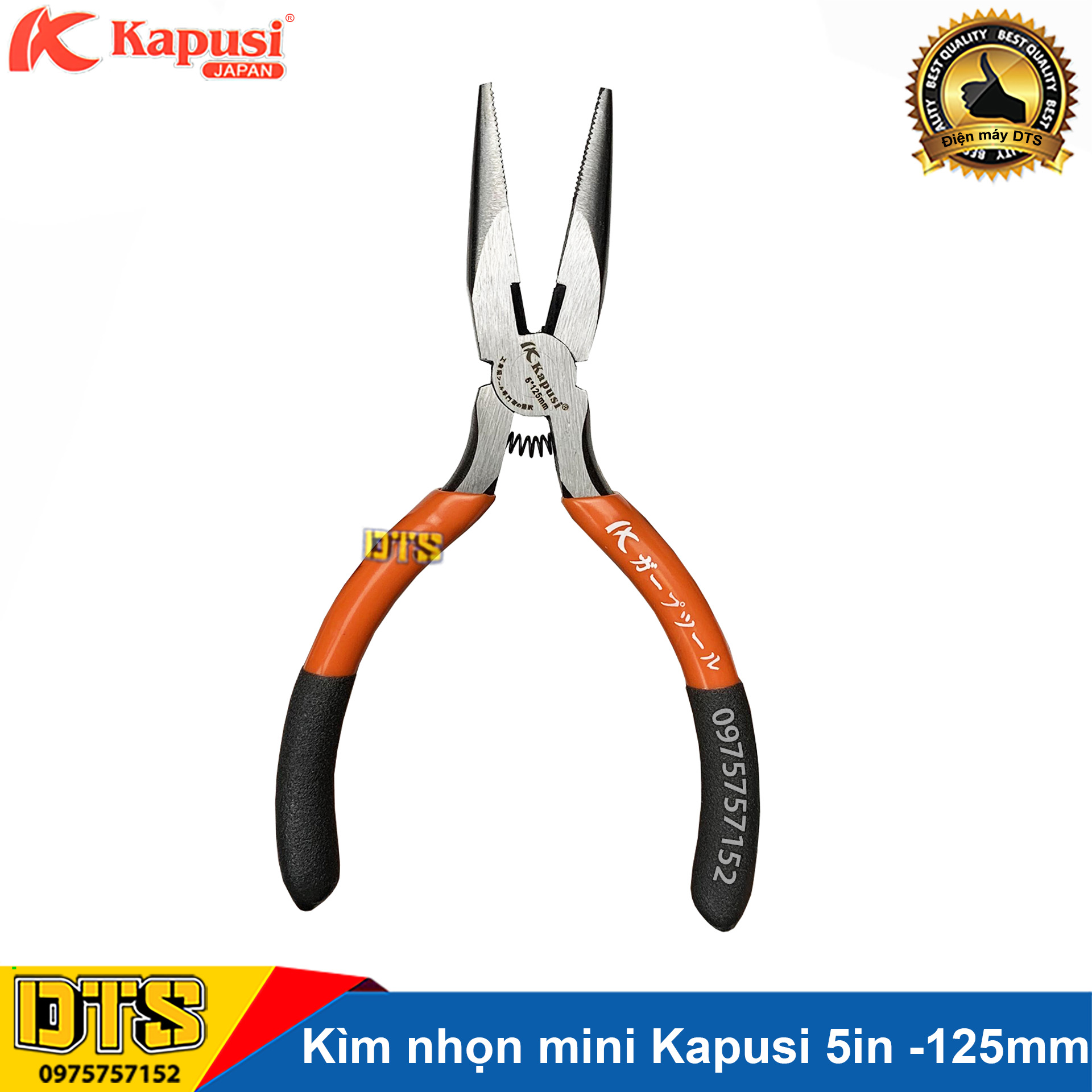 Kìm nhọn mini Kapusi JAPAN 5 inch - 125mm