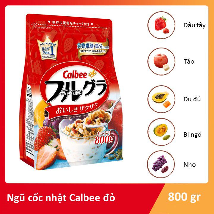 Ngũ cốc Calbee 800g (Nhật Bản)