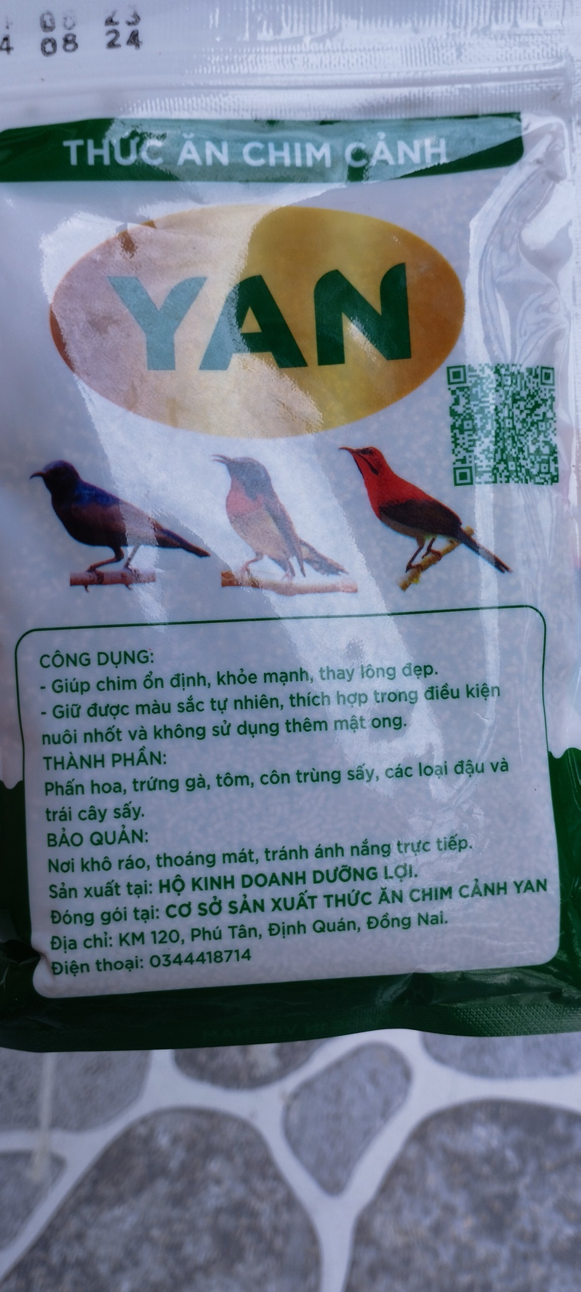 cám chim hút mật, ốc mít Yan dưỡng, hót 100g