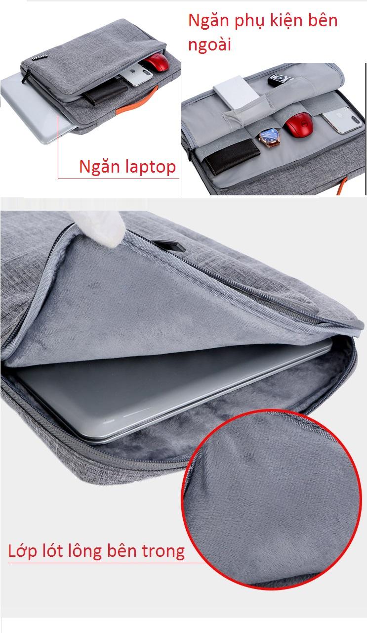 [HCM]Túi chống sốc cho laptop Macbook Remoid.