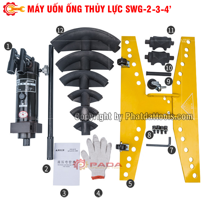 Máy uốn ống thủy lực PADA  SWG3
