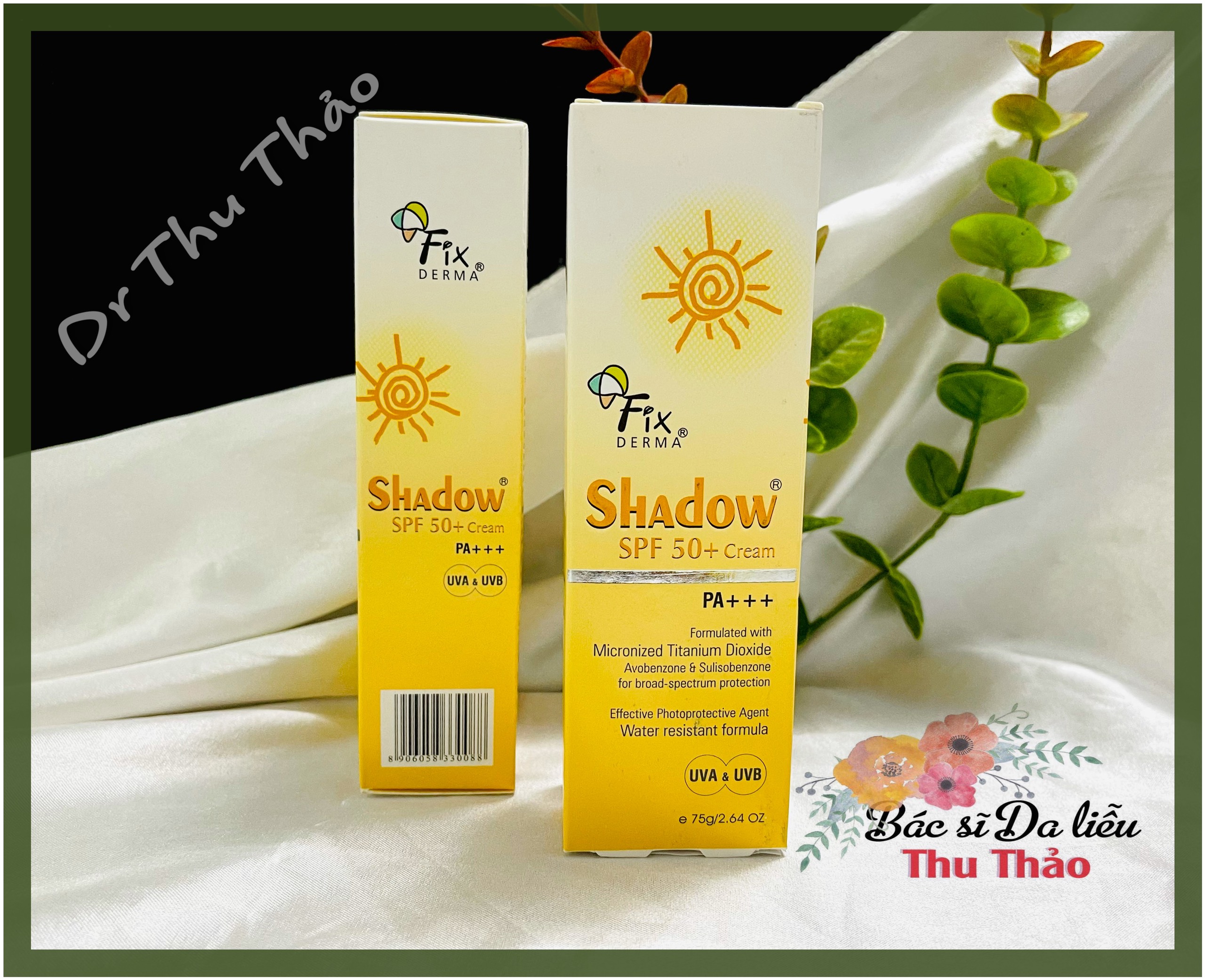 [HCM]KEM CHỐNG NẮNG FIXDERMA SHADOW SPF 50+ CREAM