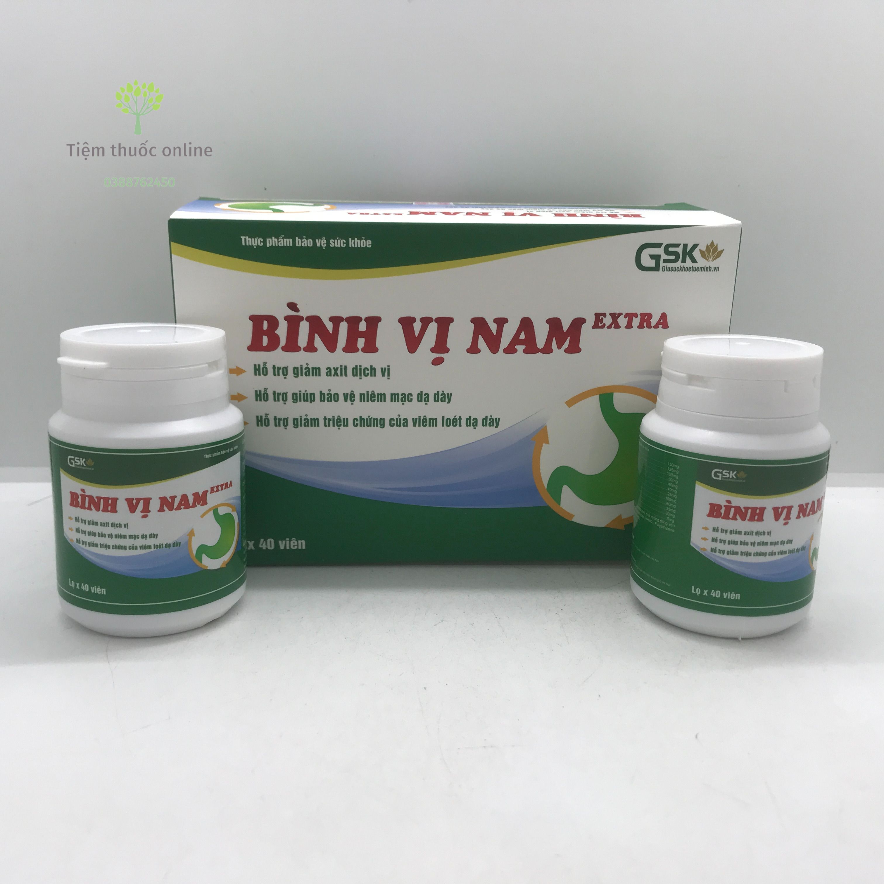 BÌNH VỊ NAM extra hộp 80 viên (2 lọ x 40 viên)