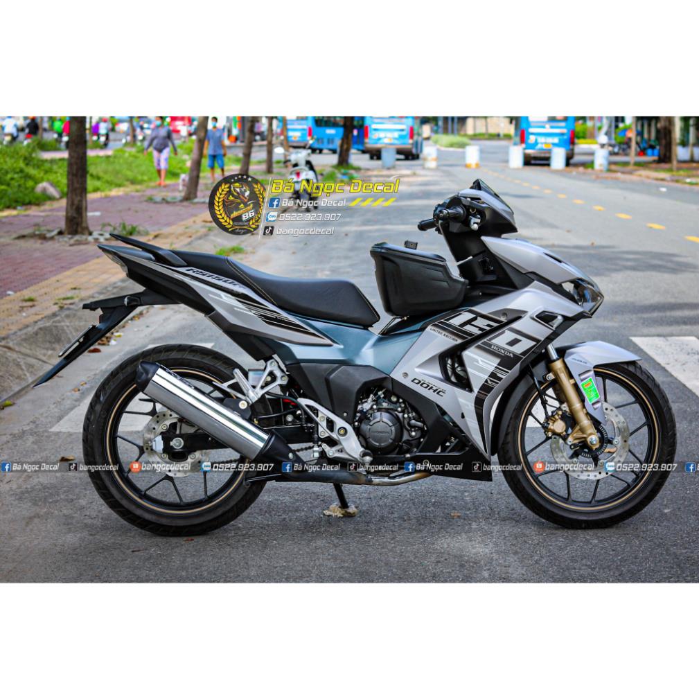 Tem dán rs150r xe winner x v3 màu bạc xanh đen