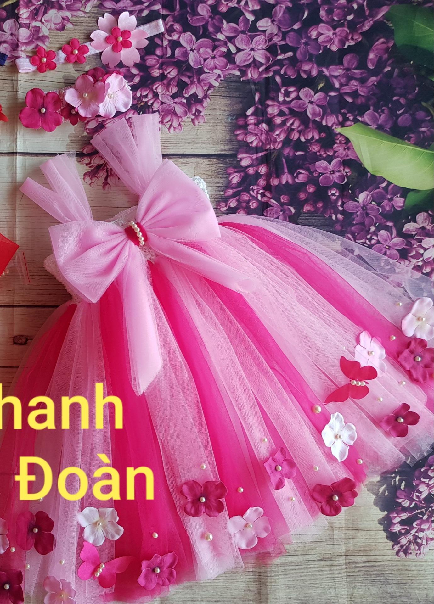 Đầm công chúa tutu bé gái hồng