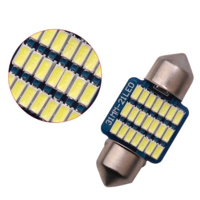 COMBO 3 BÓNG LED TRẦN Ô TÔ , XE HƠI 3014-31MM 21 LED HÃNG YOBIS