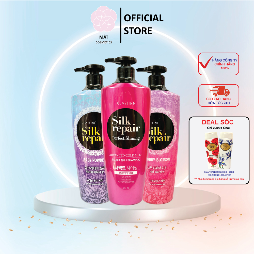 Dầu gội nước hoa Hàn Quốc Elastine Silk Repair 550ml