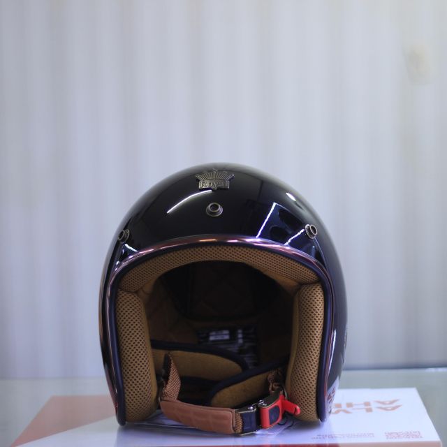 Nón bảo hiểm 3/4 Royal M20C Đen bóng cao cấp (Lót tháo rời)