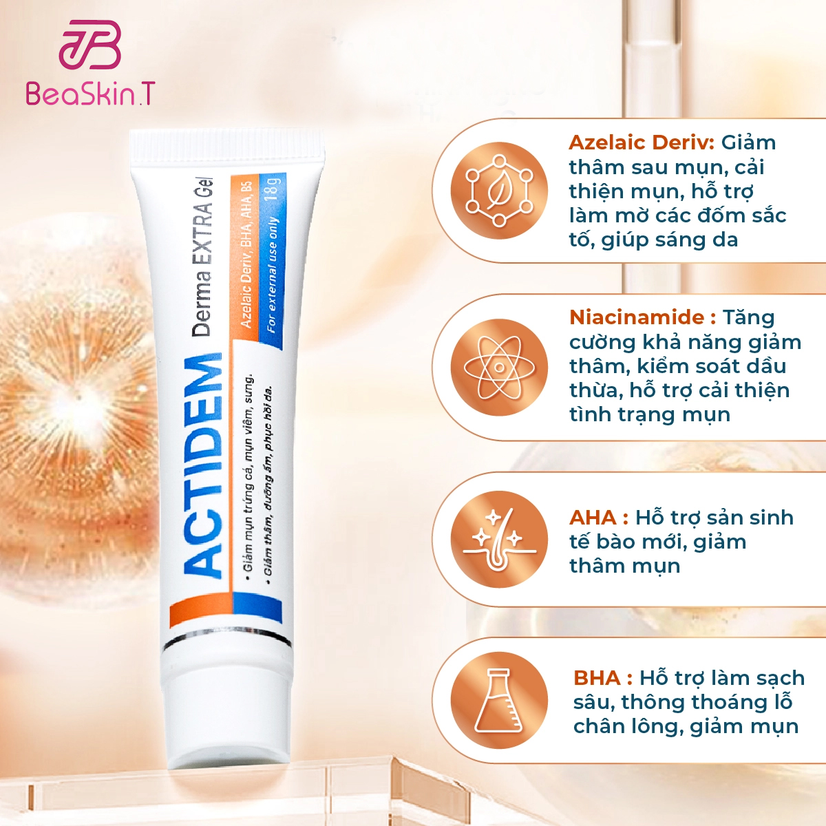 ACTIDEM EXTRA GEL - ACTIDEM Gel Giảm Mụn Mờ Thâm Actidem Derma Extra Gel 18gram