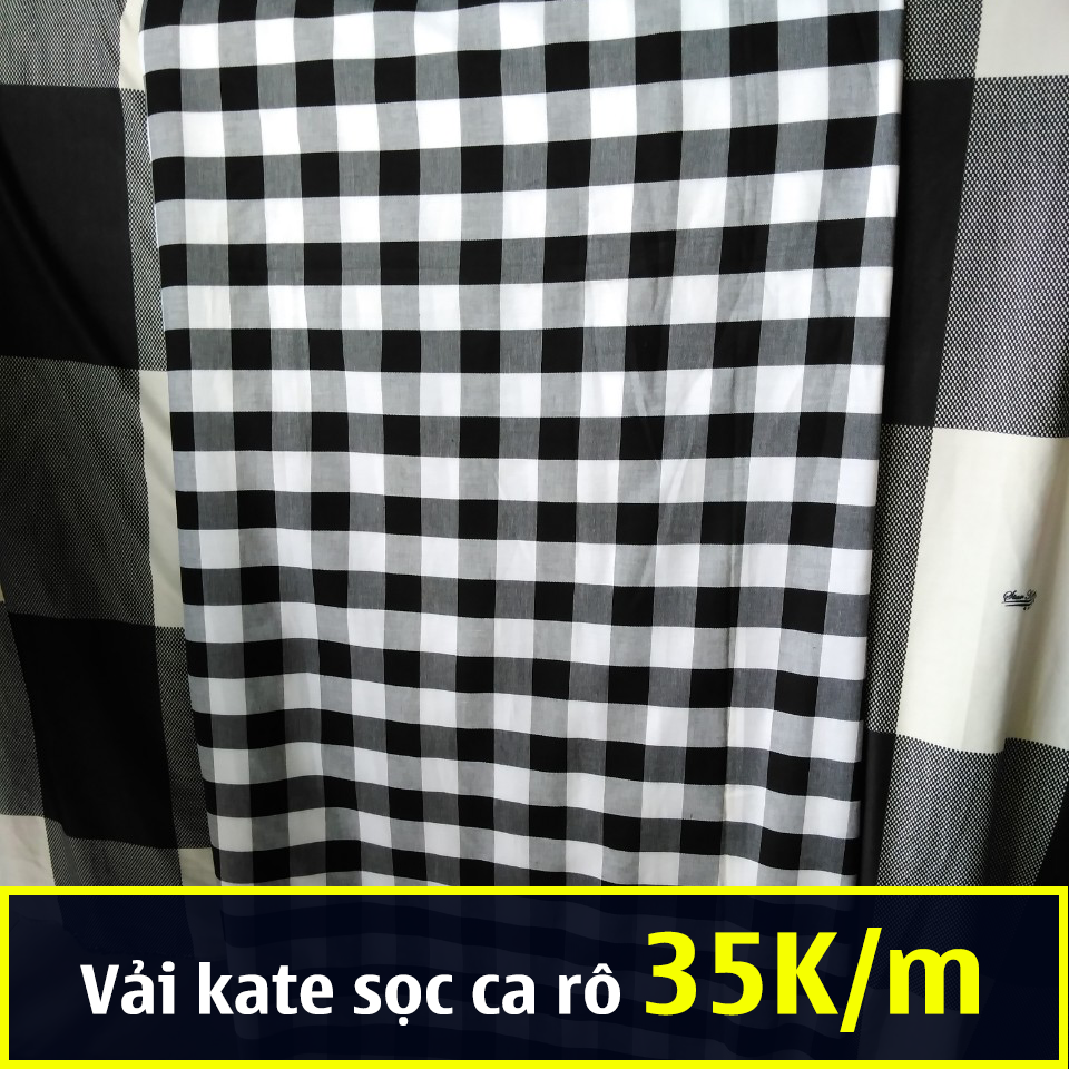 Vải kate sọc ca rô siêu đẹp 35K/m (khổ 1m6)