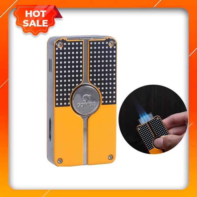 Hột Quẹt Bật Lửa Khò 3 Tia Lửa COB-58 Tích Hợp  Cho