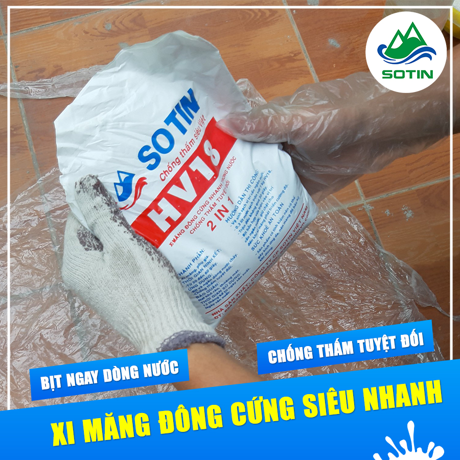 HV18 - XI MĂNG ĐÔNG CỨNG NHANH CHỐNG THẤM