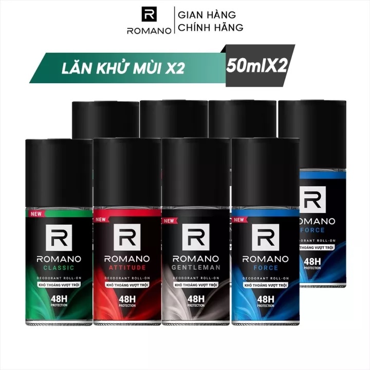 Combo 2 lăn khử mùi Romano Froce 50ml (50ml x2)