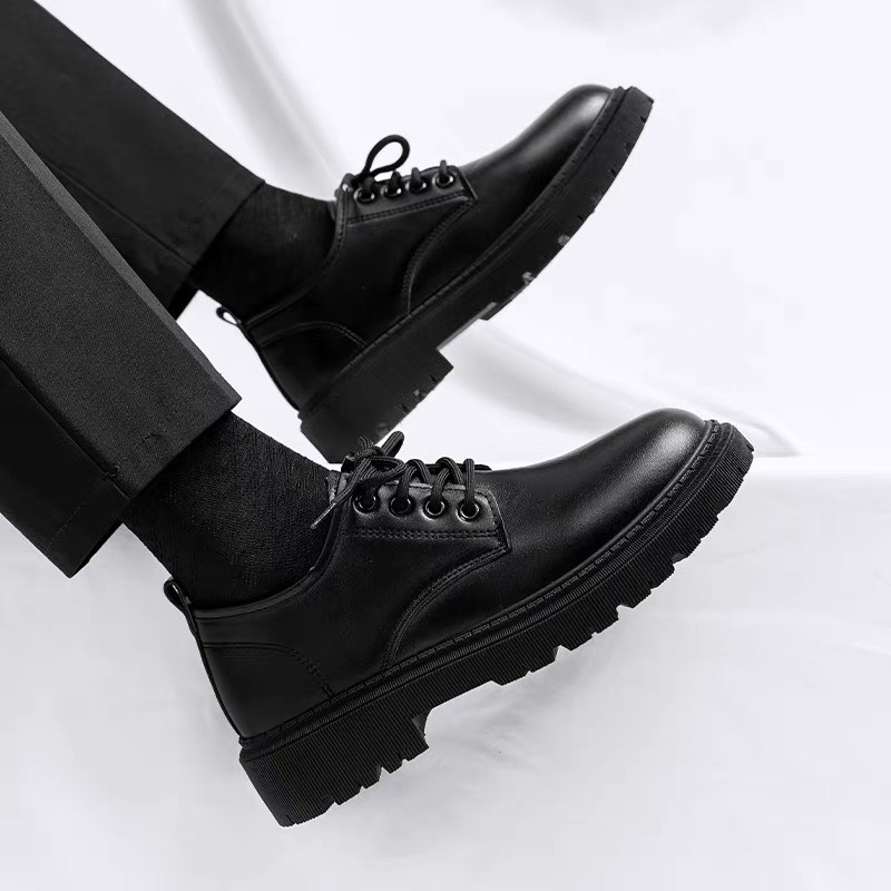 Giày boots da- Giày đốc nam cổ ngắn phong cách trẻ trung