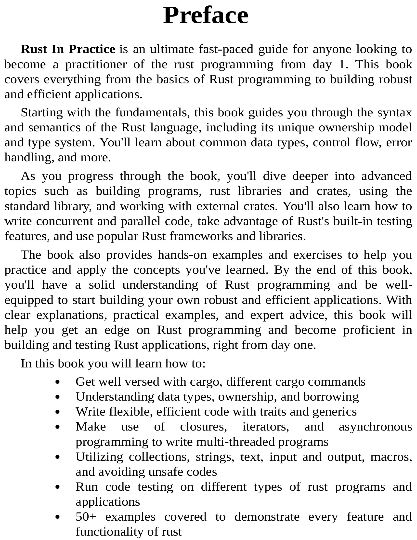 Rust In Practice A Programmers Guide