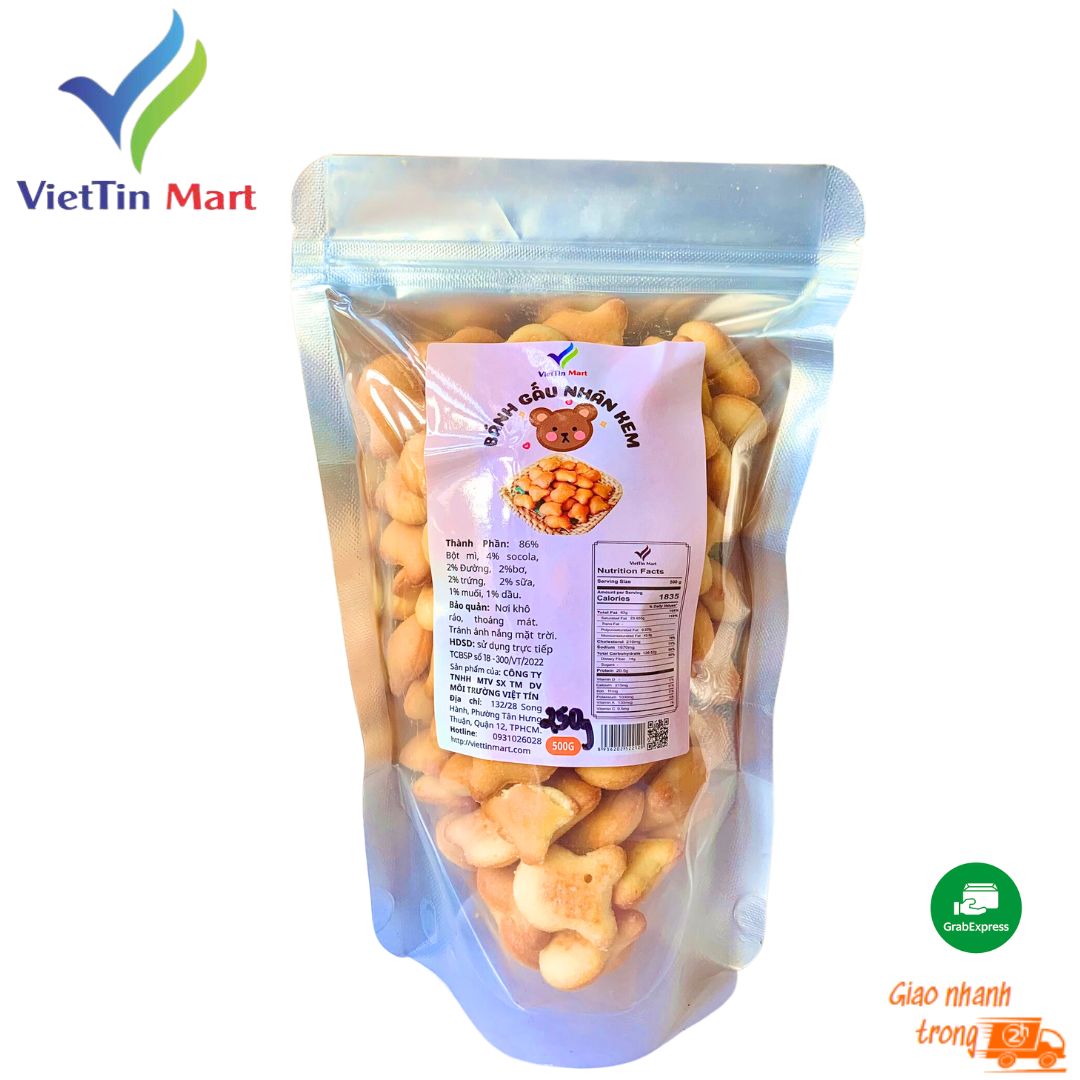 Bánh gấu nhân kem viettin mart 250g