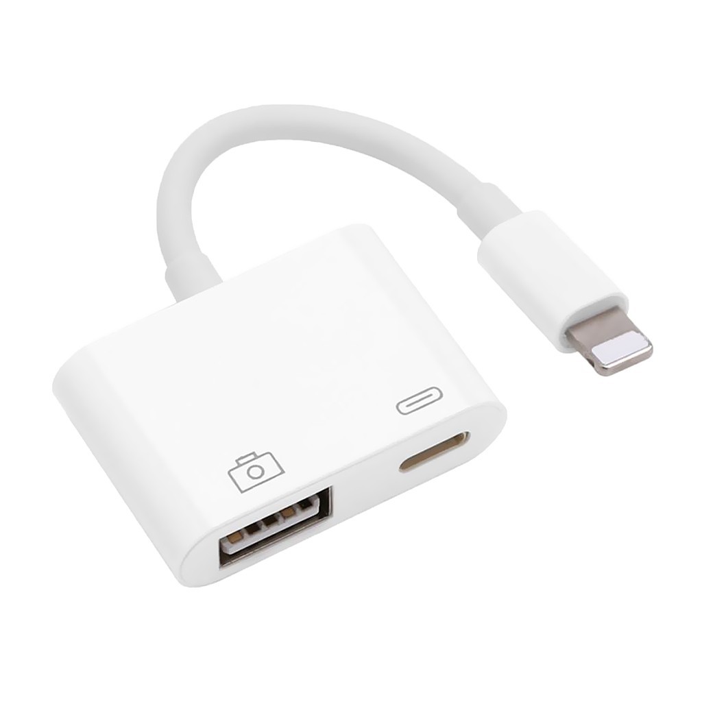 Cáp Otg Lightning Dành Cho Iphone Ipad + Cổng Sạc Lightning - Cáp Chuyển Lingtning Sang Usb