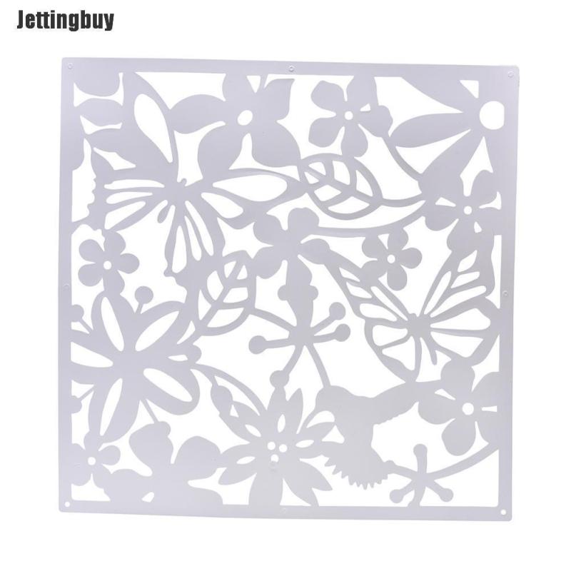 Jettingbuy 1 X PC Màn Hình Treo Vách Ngăn Phòng Chia Bướm Hoa Tường Nhà Sticker Đen Phong Cách: Rỗng-Đen