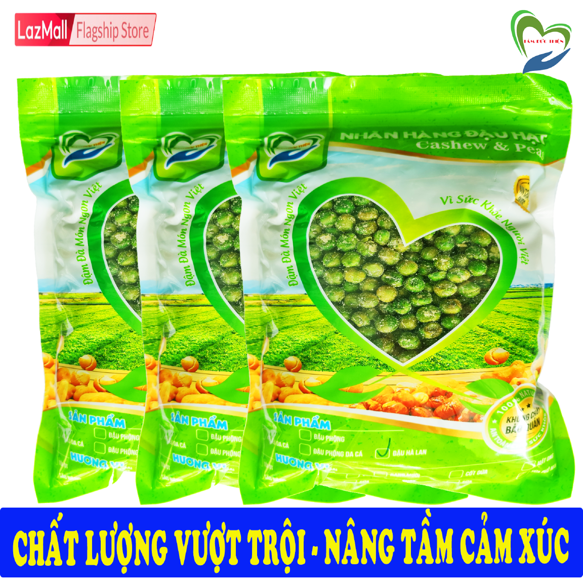 Combo 1K500GR Đậu Hà Lan Sấy Phô Mai Tâm Đức Thiện Combo 3 Túi ZIP 500GR Thực Phẩm Đóng Gói Đóng Hộp Ăn Liền đồ ăn vặt Thực Phẩm Khô Đậu Hà Lan Muối Đậu Hà Lan Rang Muối bánh kẹo quà Tết