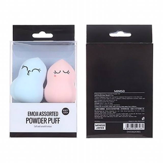 [HCM]Set 2 Bông Mút Trang Điểm Miniso Emoji Assorted Powder Puff