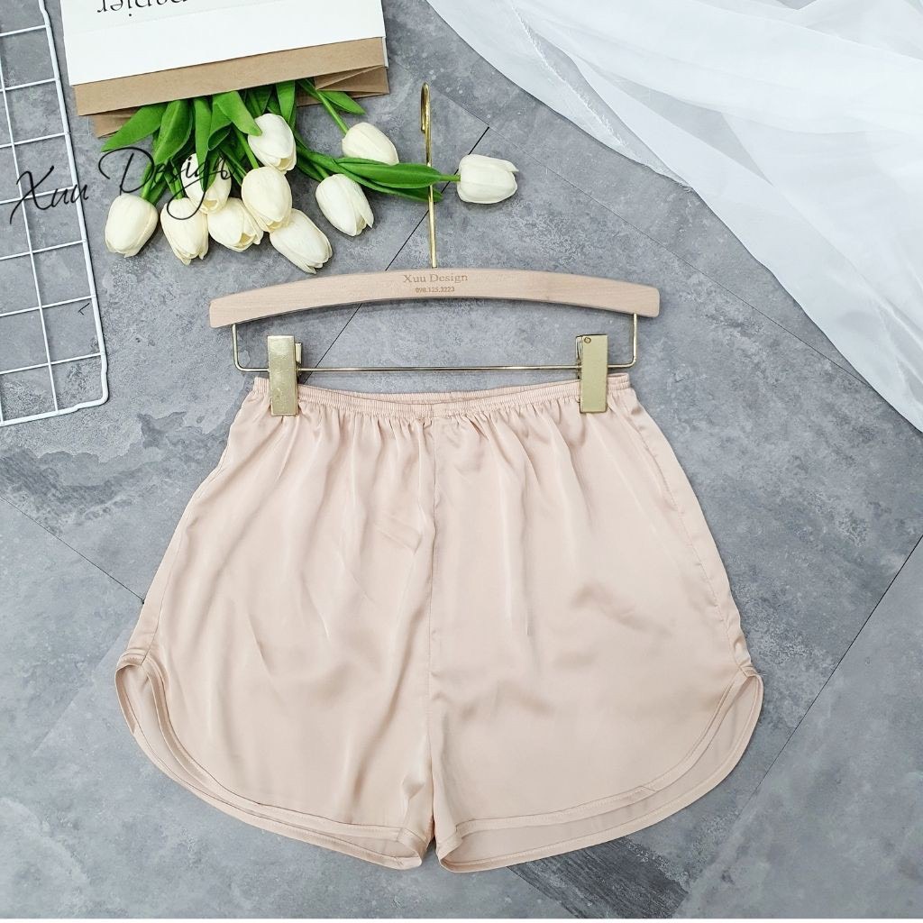Quần sooc lụa mềm mát mặc ở nhà đi ngủ, mặc trong váy 𝐘𝐨𝐮𝐘𝐨𝐮