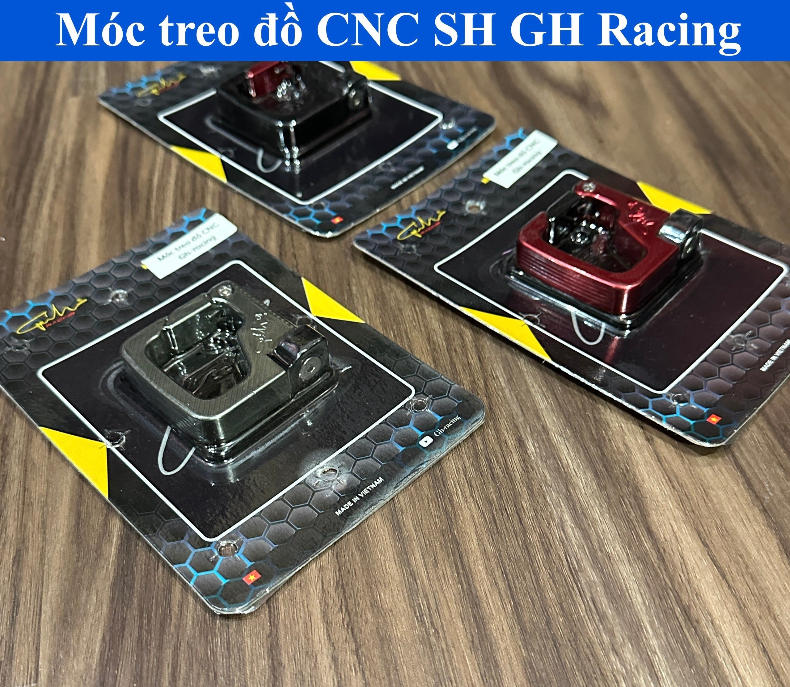Móc treo đồ nhôm CNC SH GH Racing