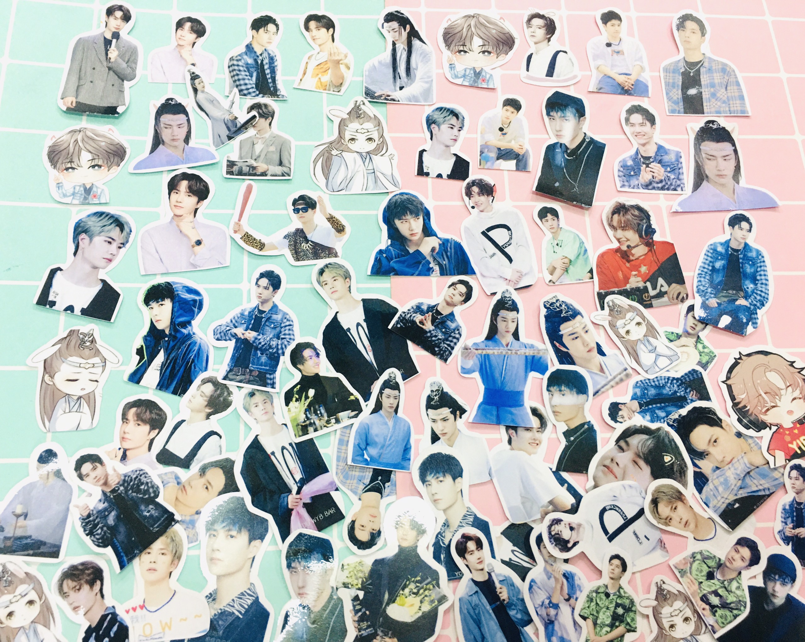 set 20 đến 100 ảnh sticker Vương Nhất Bác