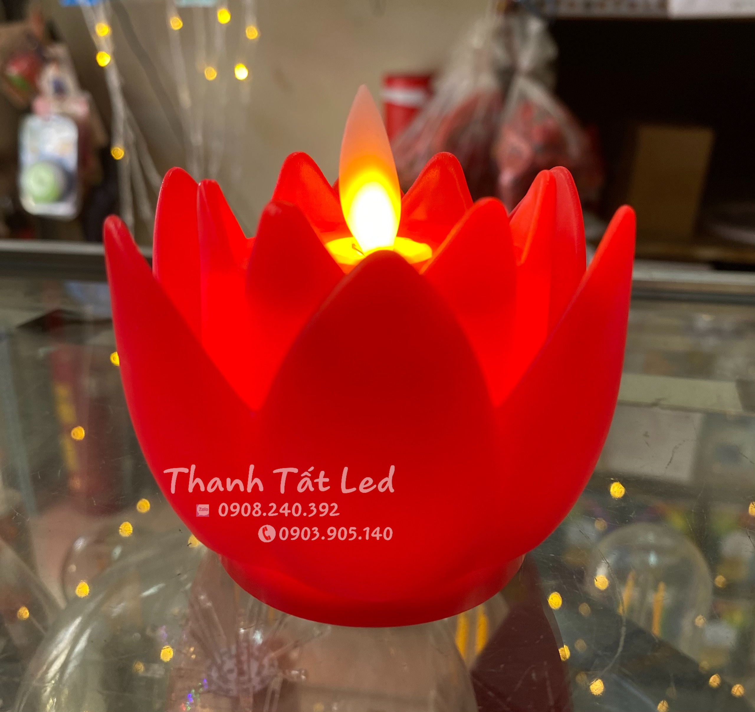 Nến sen điện tử tim lắc ( ĐÃ KÈM PIN )