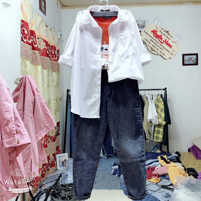 Quần Baggy Trơn Màu Xám