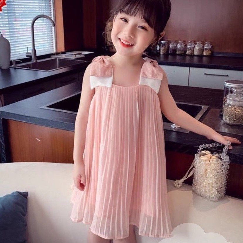 Váy xếp li 2 lớp cho bé gái