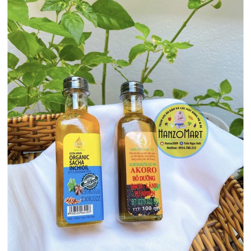 Dầu Ăn Dặm Sachi/Dầu Mè Ăn Dặm 100Ml Chai Thuỷ Tinh