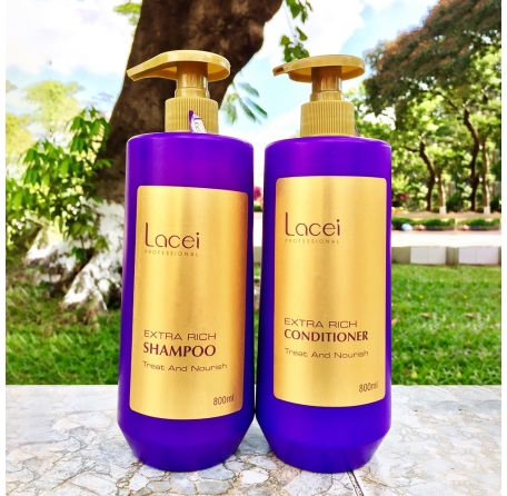 DẦU GỘI LACEI EXTRA RICH PHỤC HỒI TÓC HƯ TỔN 800ml