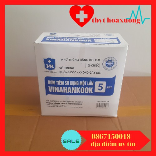 Bơm Tiêm 5ml/cc CỦA VINAHANKOOK Sử Dụng 1 Lần