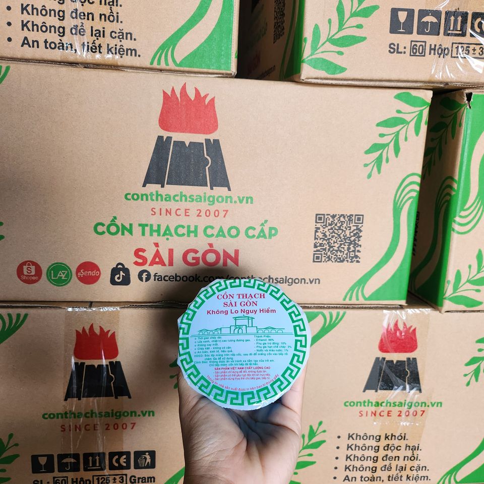 Cồn Thạch Thùng 60Ly, 1 Ly 125gr - Cồn Thạch Sài Gòn