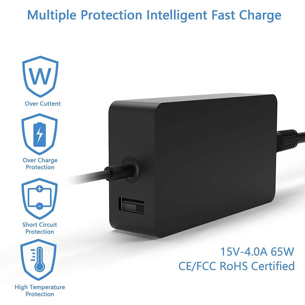 36/44/65W Bộ Sạc Surface Pro Bộ đổi nguồn Cho Microsoft Surface Book Surface Pro 8 Pro 3/4/5/6 Surface