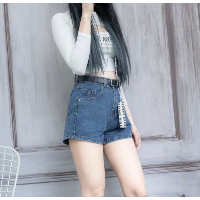 Quần short jean nữ lưng cao _ Quần short jean cạp cao phong cách trẻ trung, năng động , cá tính