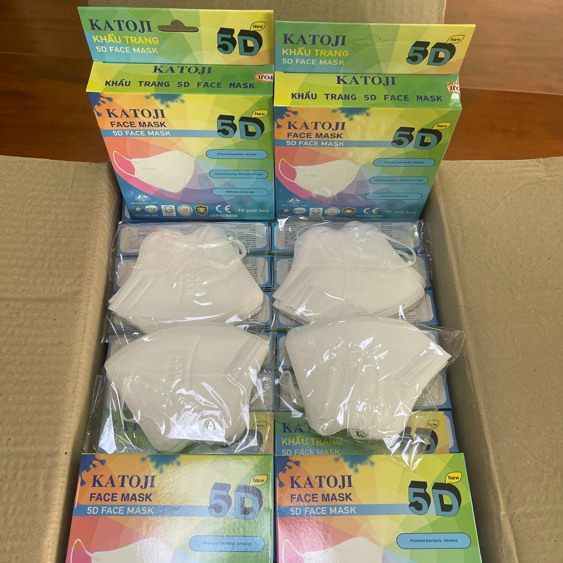 Combo 25 hộp Khẩu trang 5D KATOJI