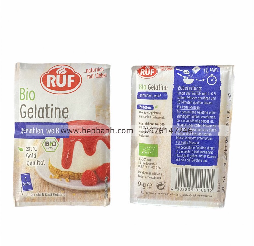 [Chính Hãng]Gelatin Hữu Cơ RUF - ĐỨC - ORGANIC