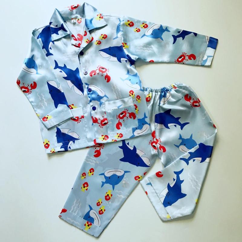 Nơi bán Pijama phi bóng cho bé Baby Shark xanh 10-45kg