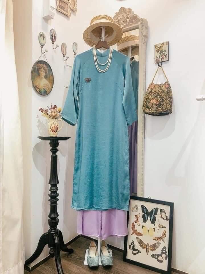 Bộ áo dài cách tân dáng suông