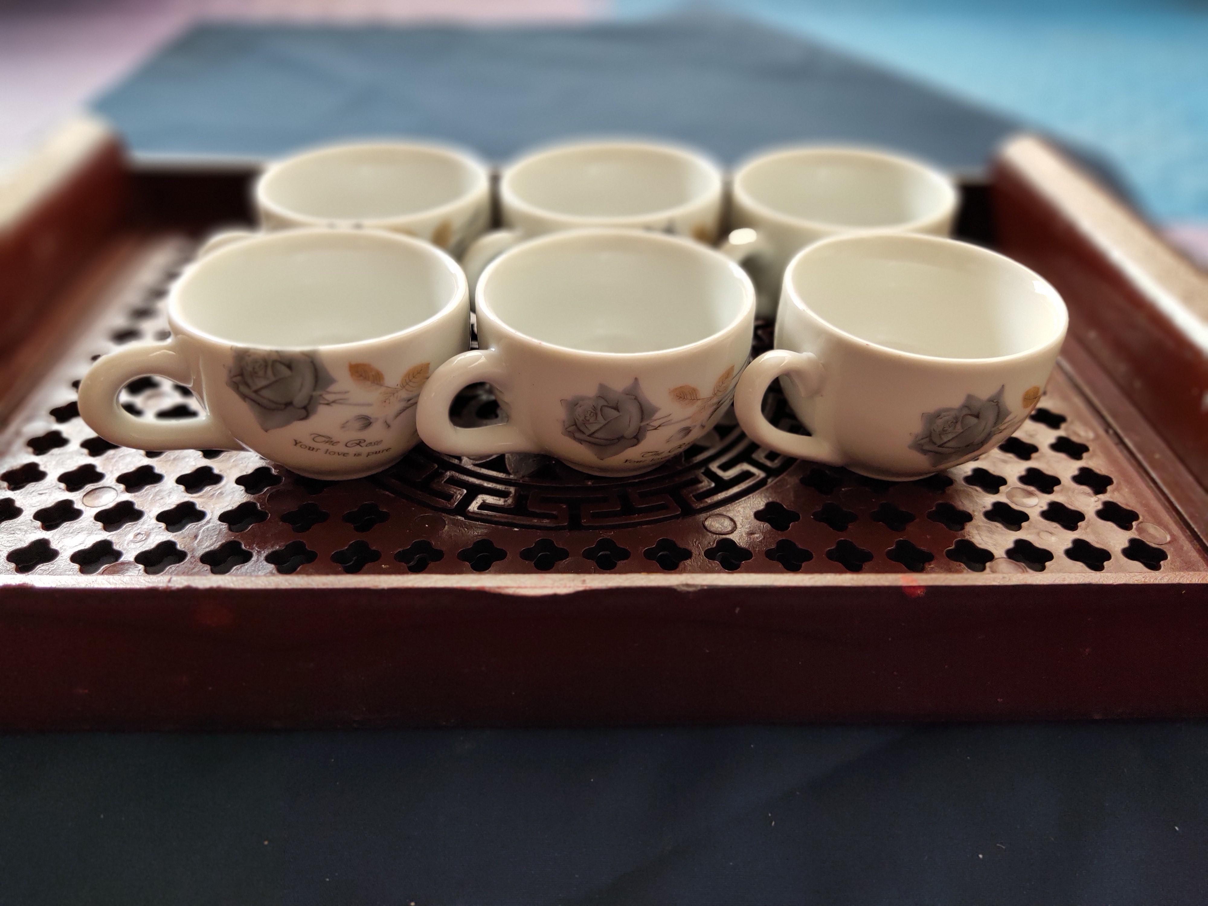Bộ 6 chén có khay nhựa 2 lớp