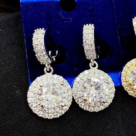 Bông tai nữ vàng bạc tròn đính đá thời trang Hàn Quốc | Khuyên tai cao cấp - BT98228 JURI - Phù hợp với mọi lứa tuổi - Dùng Đi Tiệc, Đi Chơi Vô Cùng Sang Chảnh