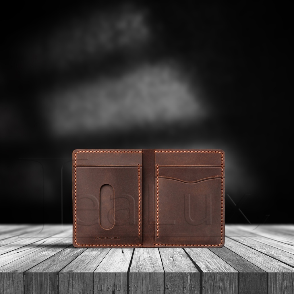 Ví Đứng Mini Da Sáp Handmade LEALUX Mini Handmade 5