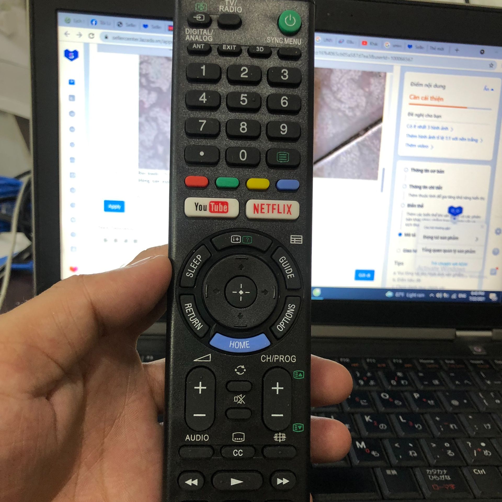 điều khiển tivi sony smart
