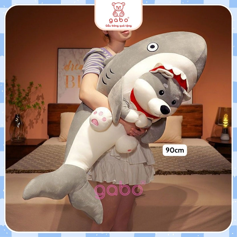 gấᴜ Bông Cá Mập Mặt Chó, Cá Mập Mặt gấᴜ Siêu cute, có khoá kéo