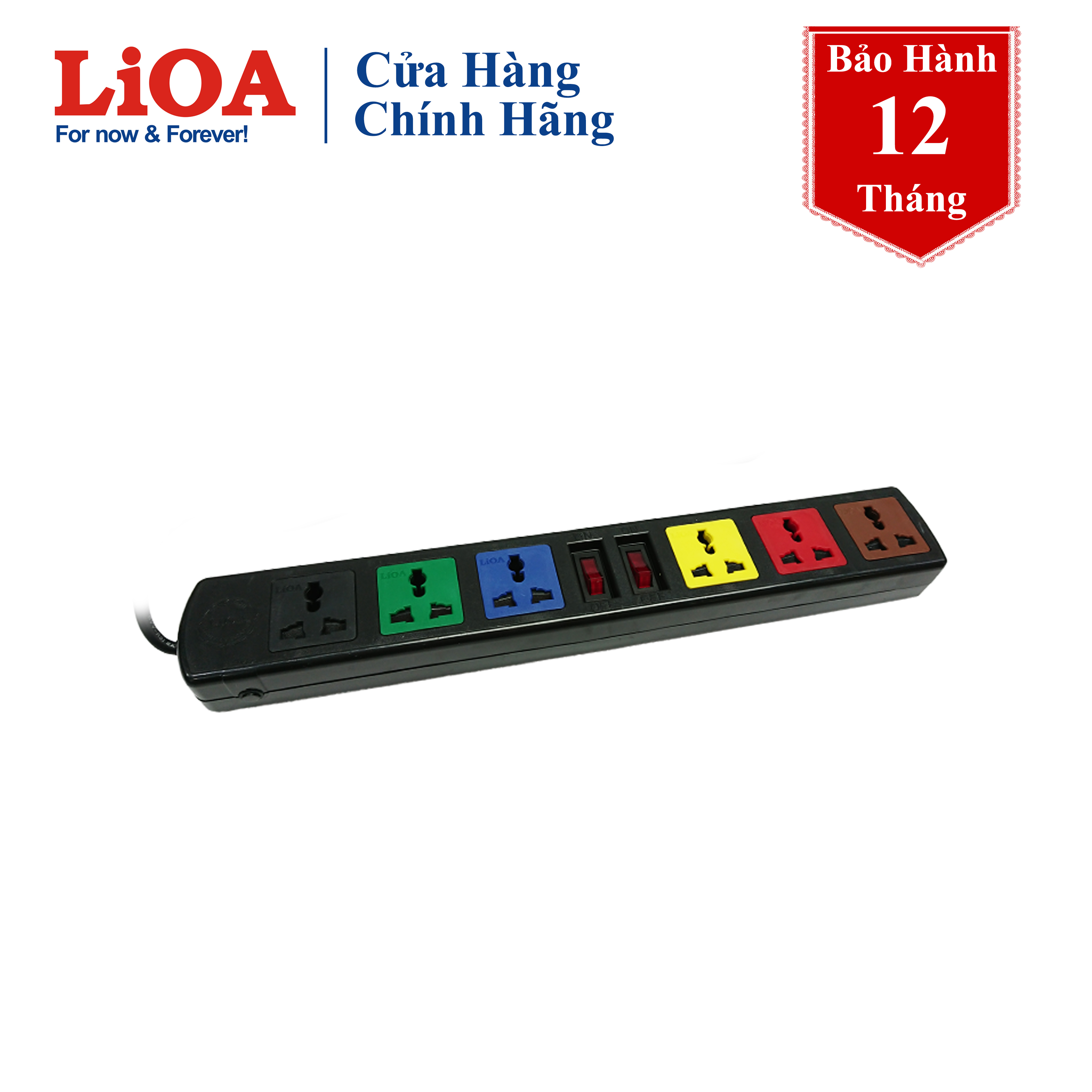 ổ cắm điện LiOA 6 ổ cắm 3 mét (6D33N 6D33WN)