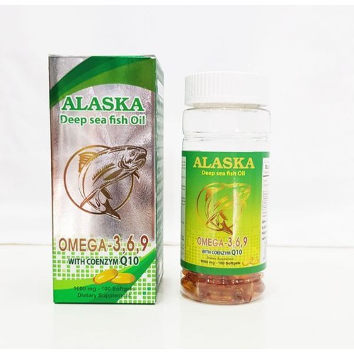 Combo 2 hộp Dầu Cá Alaska Omega 3 - Bổ Não, Tăng Cường Thị Lực, Giảm Nguy Cơ Mắc Bệnh Tim Mạch - Hộp 100 viên