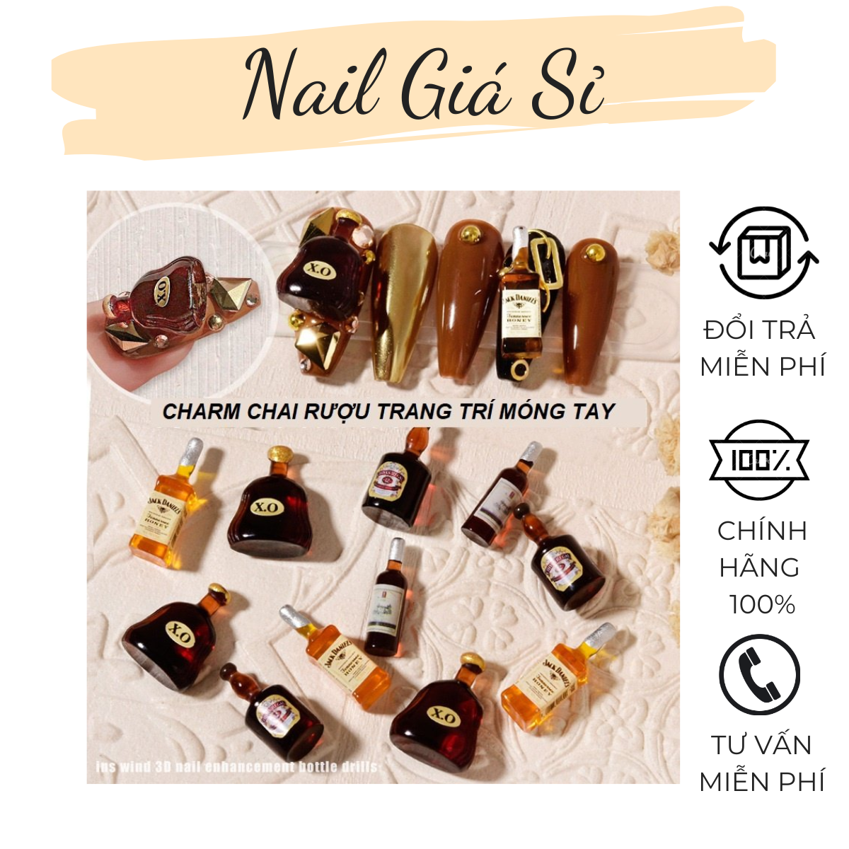 [HCM]Charm Nail , Charm Nơ , Đính Móng