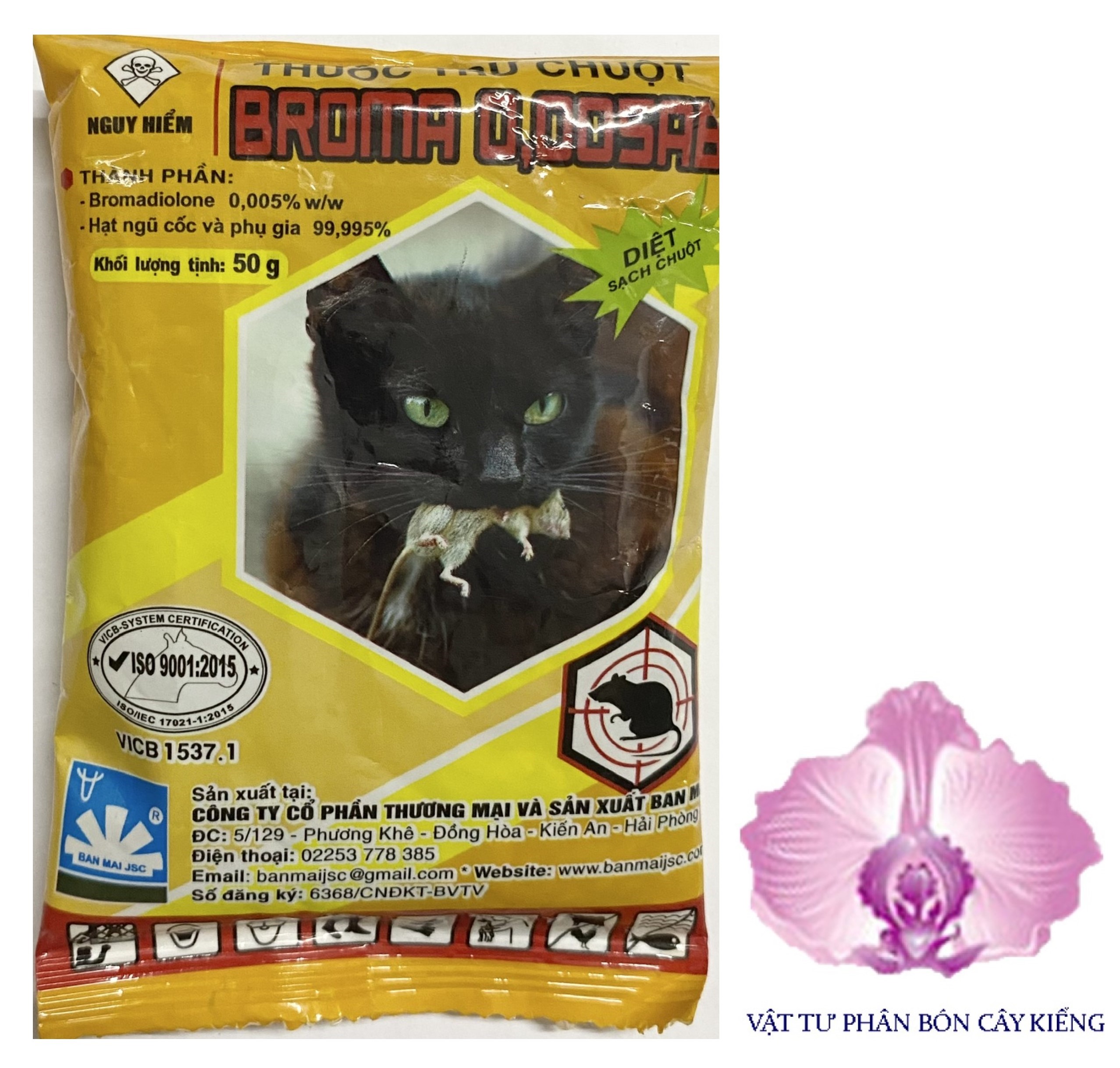 Broma 0,005AB - Thuốc Trừ Chuột - #023B# 50g
